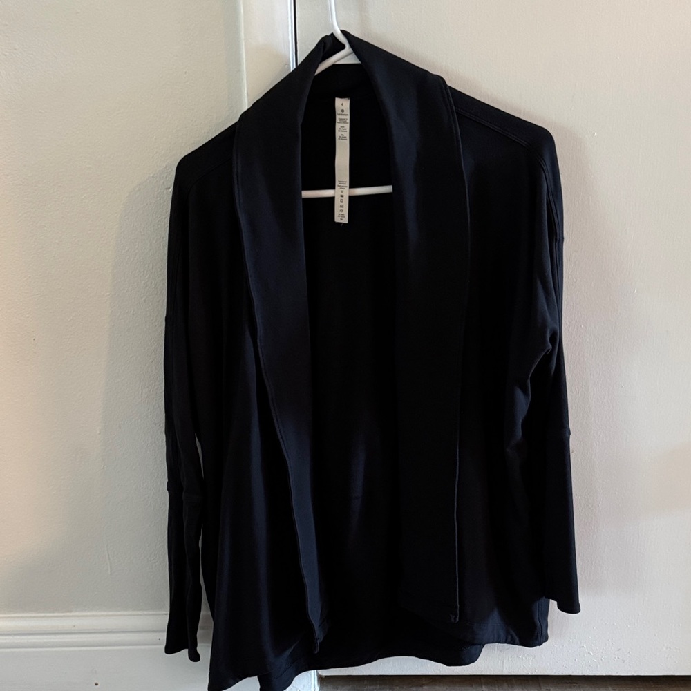 Lululemon Athletica Black Open Front Jacket